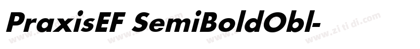 PraxisEF SemiBoldObl字体转换